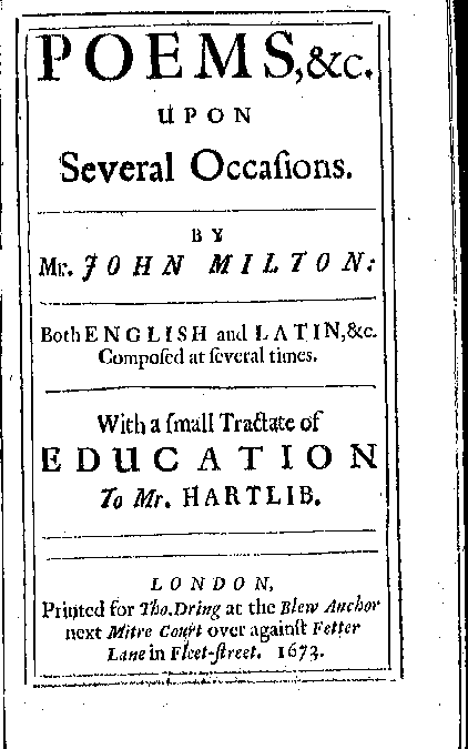Title page 1673 Poems